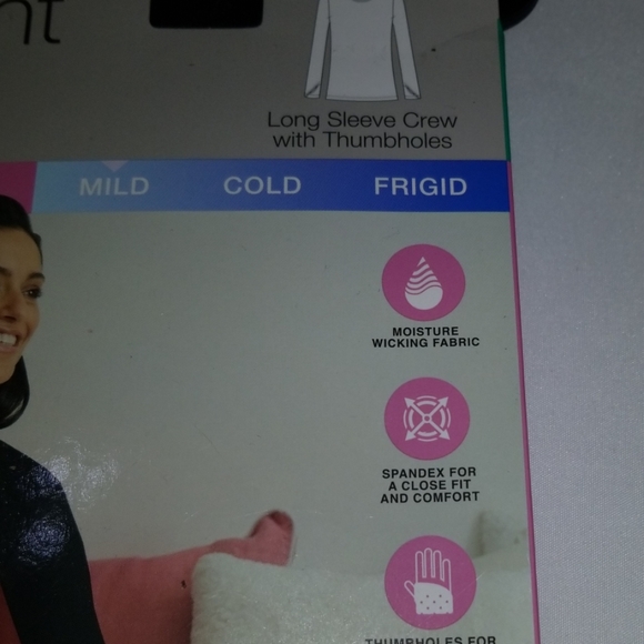 Cuddl Duds Climate Right Crew TOP Sueded Black New - Picture 5 of 8